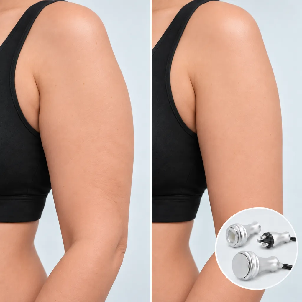 Upper arms before and after