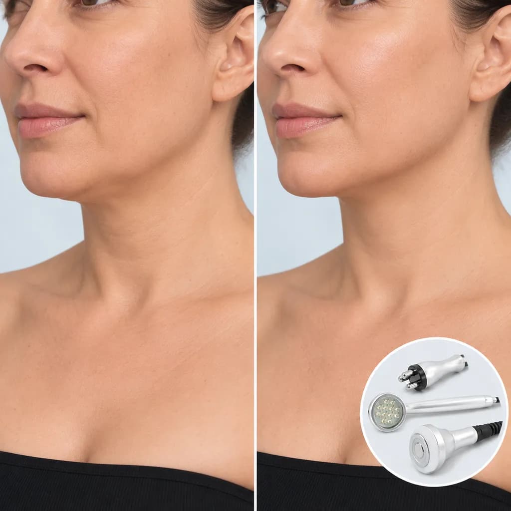 Face before and after