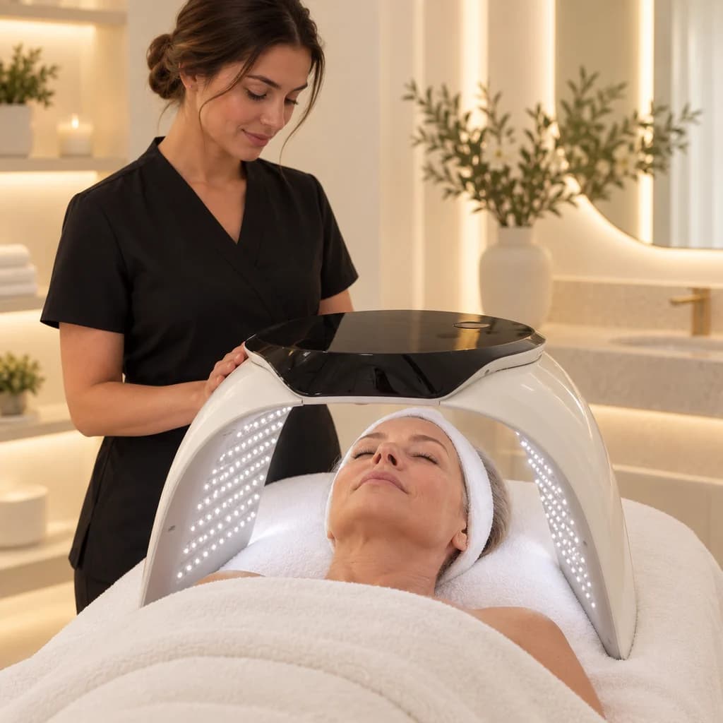 White LED light for mature skin care