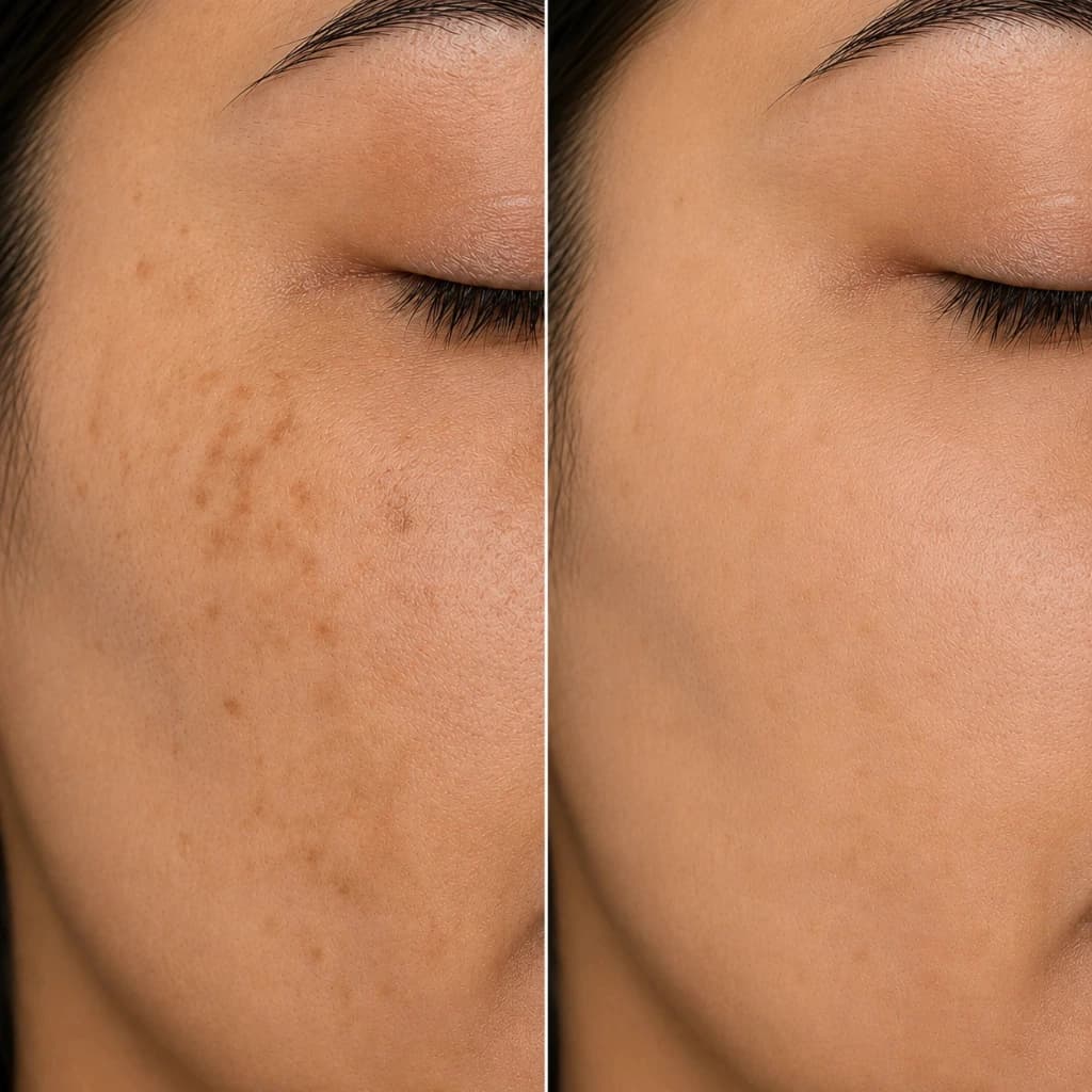 PICO Glow treatment of pigmented lesions